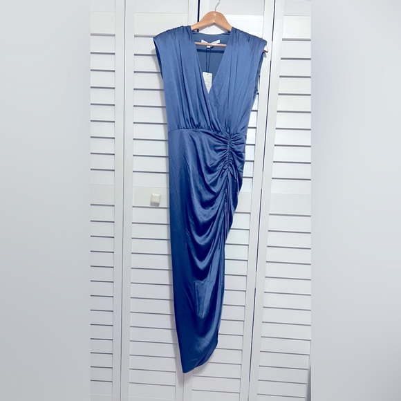 🔴 SOLD Veronica Beard Steel Blue Silk Dress - Picture 7 of 14
